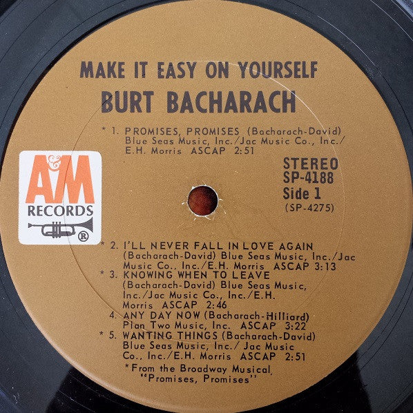 Burt Bacharach : Make It Easy On Yourself (LP, Album)