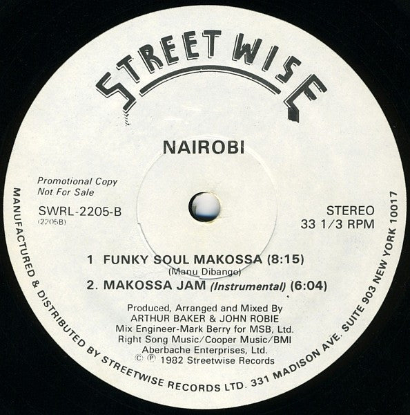 Nairobi : Funky Soul Makossa (12", Promo)