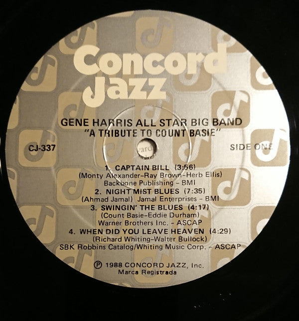 The Gene Harris All Star Big Band : Tribute To Count Basie (LP)