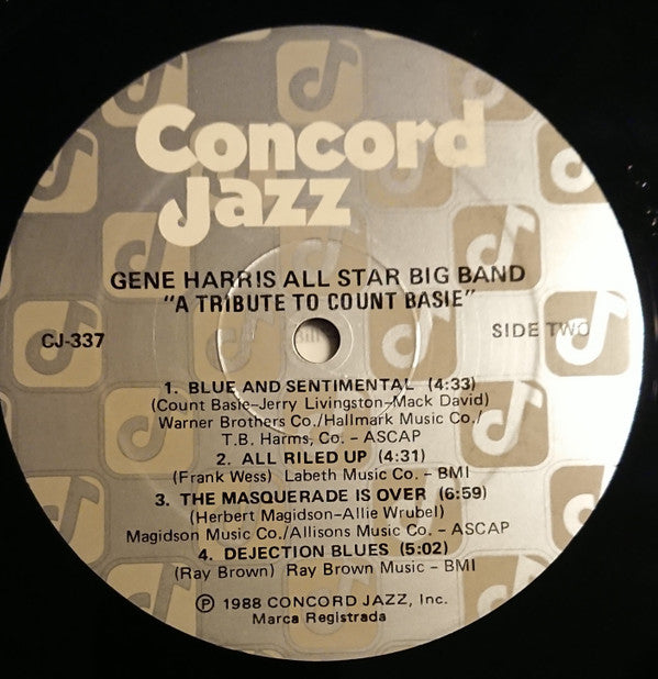 The Gene Harris All Star Big Band : Tribute To Count Basie (LP)