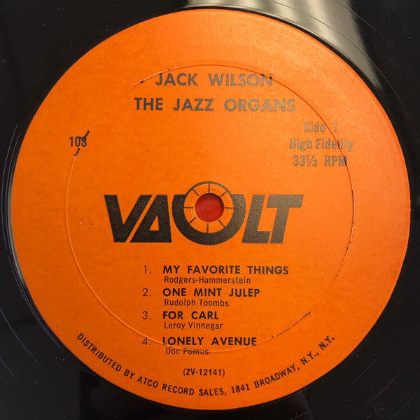 Jack Wilson : The Jazz Organs (LP, Mono)