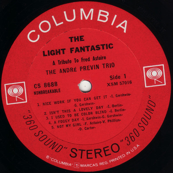 The André Previn Trio With Red Mitchell And Frank Capp : The Light Fantastic: A Tribute To Fred Astaire (LP, Album)