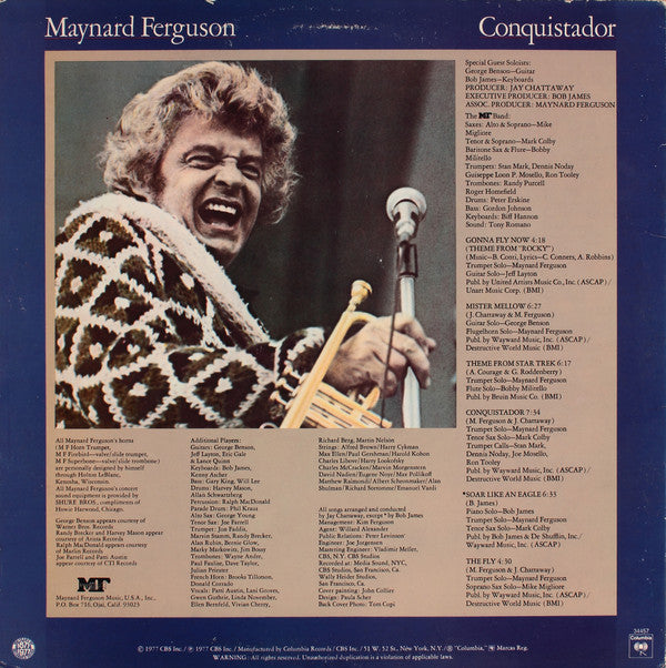 Maynard Ferguson : Conquistador (LP, Album, Pit)