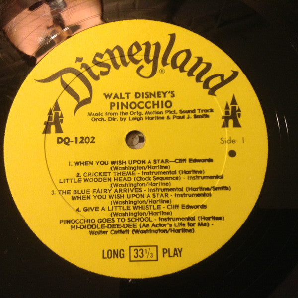 Unknown Artist : Walt Disney's Pinocchio (LP, Yel)