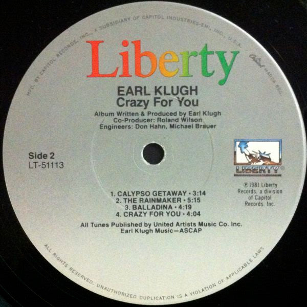 Earl Klugh : Crazy For You (LP, Album)