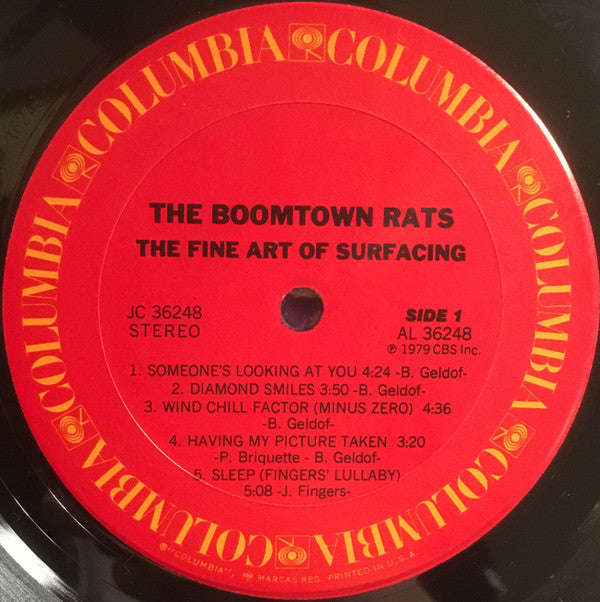 The Boomtown Rats : The Fine Art Of Surfacing (LP, Album, Pit)