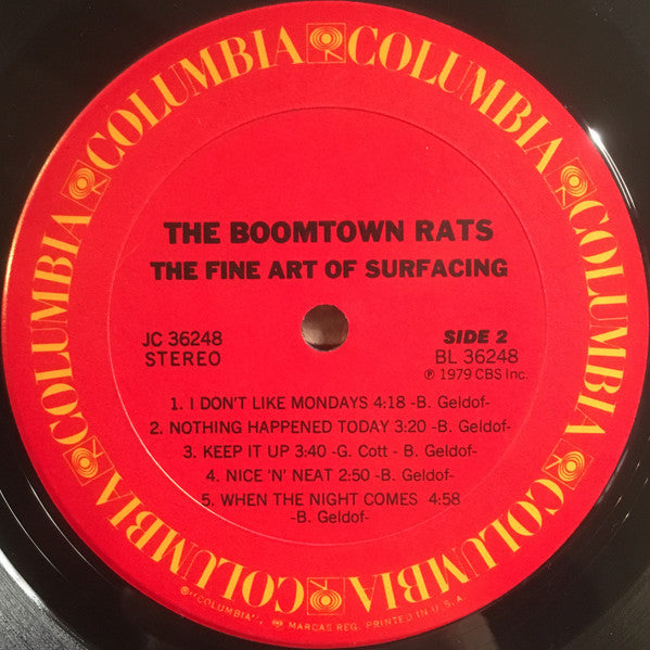 The Boomtown Rats : The Fine Art Of Surfacing (LP, Album, Pit)