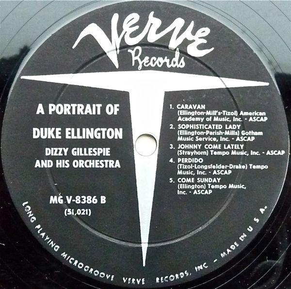 Dizzy Gillespie And His Orchestra : A Portrait Of Duke Ellington (LP, RE, Dee)
