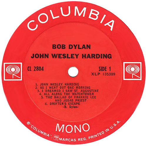 Bob Dylan : John Wesley Harding (LP, Album, Mono)