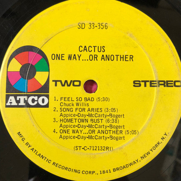 Cactus (3) : One Way...Or Another (LP, Album, Gat)