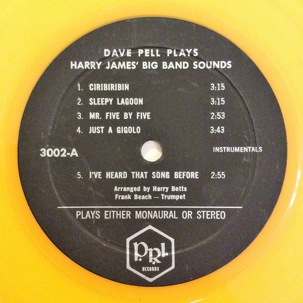 Dave Pell's Big Band : Plays Harry James' Big Band Sounds (LP, Album, Yel)