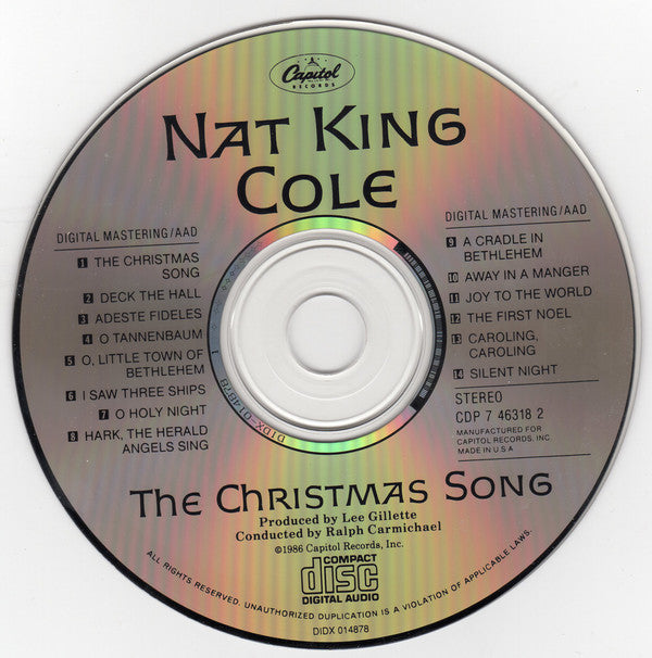 Nat King Cole : The Christmas Song (CD, Album, RE, RM, DAD)