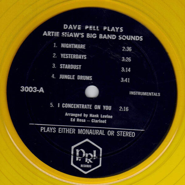 Dave Pell : Dave Pell Plays Artie Shaw's Big Band Sounds (LP, Yel)