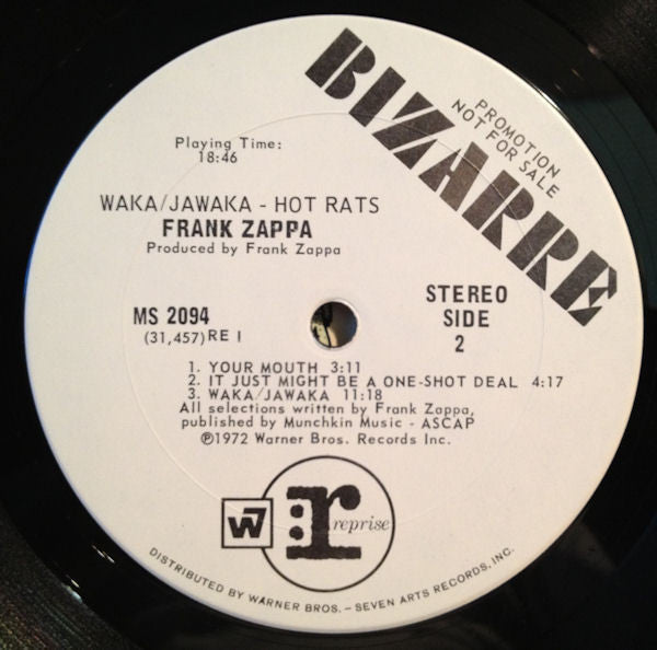 Frank Zappa : Waka / Jawaka - Hot Rats (LP, Album, Promo, Ter)