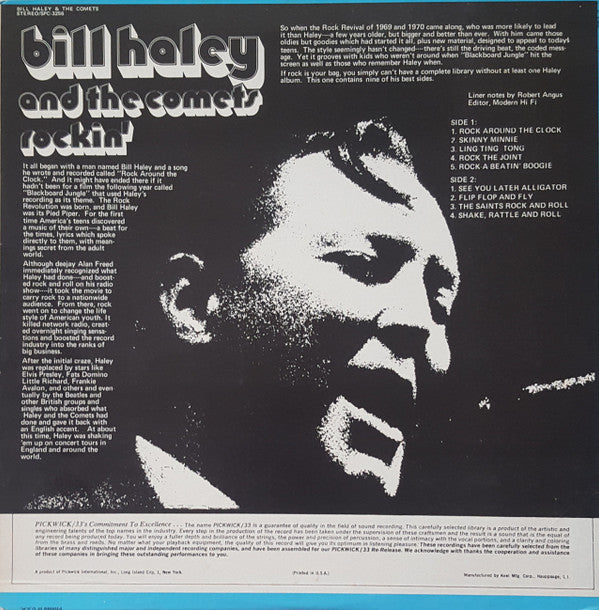 Bill Haley And His Comets : Rockin' (LP, Comp, Sil)