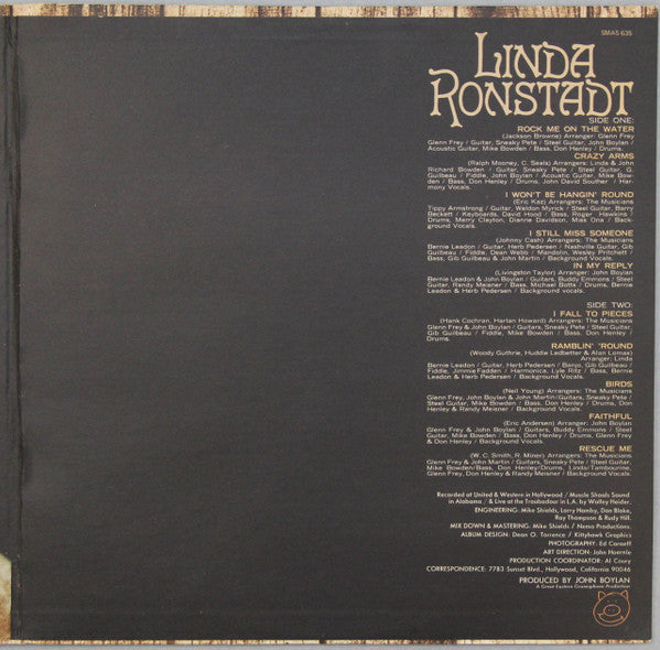 Linda Ronstadt : Linda Ronstadt (LP, Album, Club, RCA)