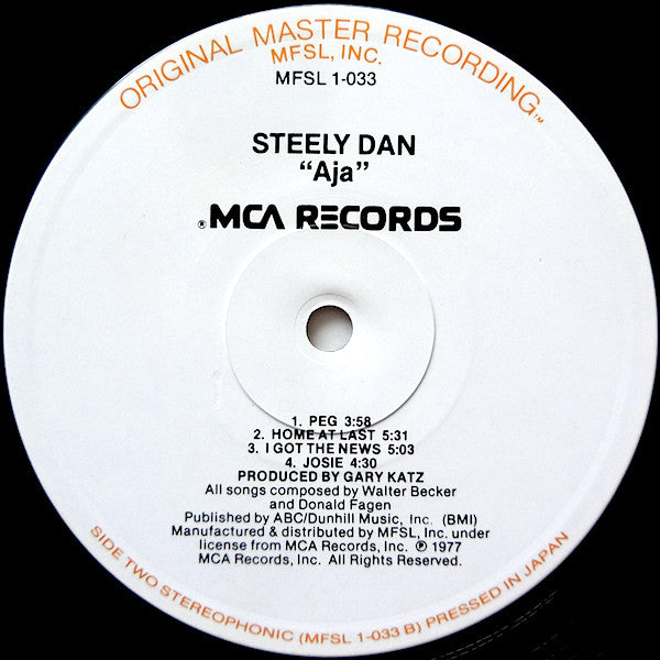 Steely Dan : Aja (LP, Album, Ltd, RE, RM, Gat)