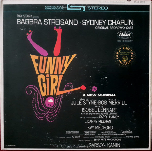 Jule Styne, Bob Merrill - Barbra Streisand, Sydney Chaplin : Funny Girl (Original Broadway Cast) (LP, Album, RE, Scr)