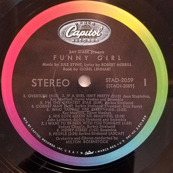 Jule Styne, Bob Merrill - Barbra Streisand, Sydney Chaplin : Funny Girl (Original Broadway Cast) (LP, Album, RE, Scr)