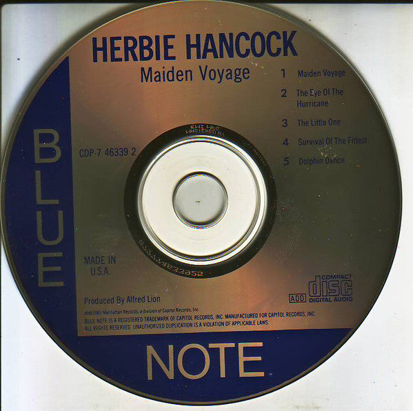 Herbie Hancock : Maiden Voyage (CD, Album, Club, RE)