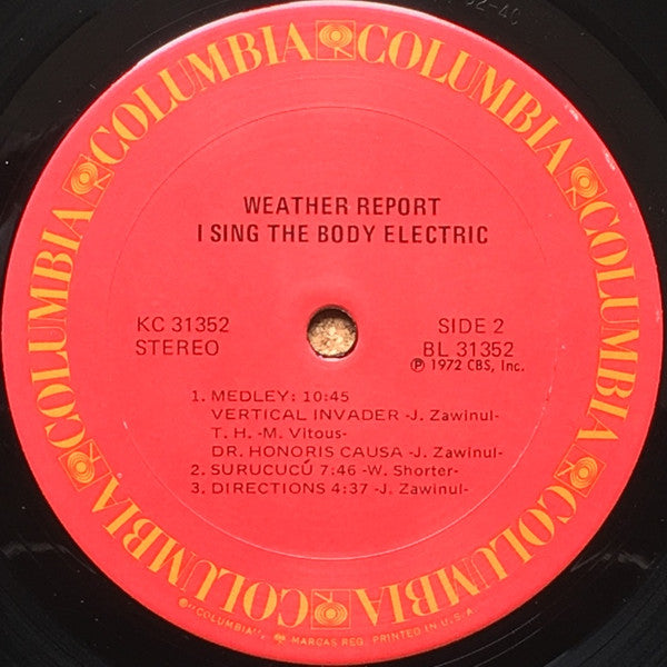 Weather Report : I Sing The Body Electric (LP, Album, San)