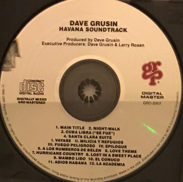 Dave Grusin : Havana (Original Motion Picture Soundtrack) (CD, Album)