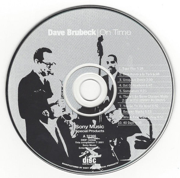 Dave Brubeck : On Time (CD, Album, Comp)