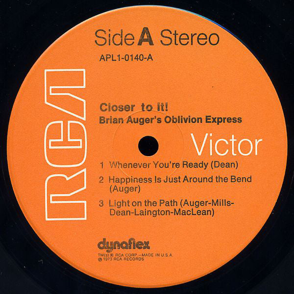 Brian Auger's Oblivion Express : Closer To It! (LP, Album, Ind)