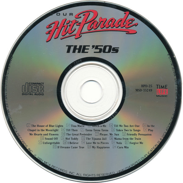 Various : Your Hit Parade - The '50s (CD, Comp)