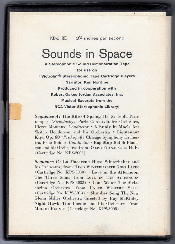 Various : Sounds In Space (RCA Tape Cartridge, Album, Comp)