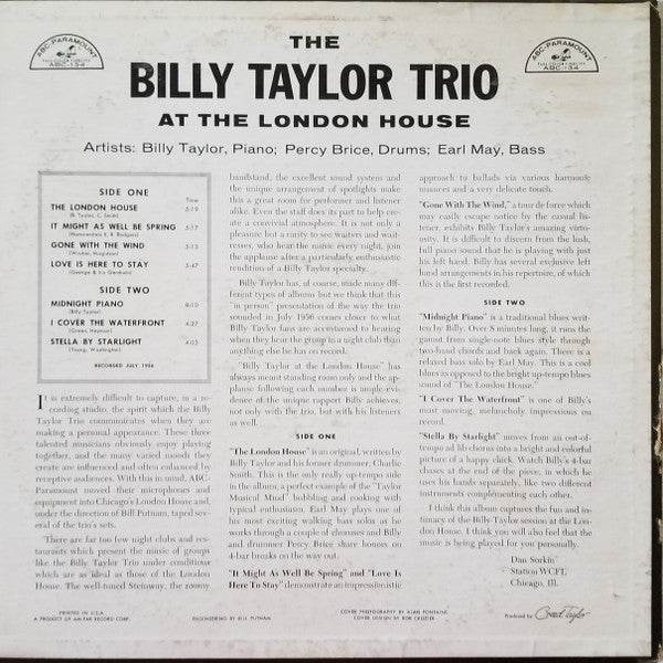 Billy Taylor : At The London House (LP, Album, Mono, Lam)