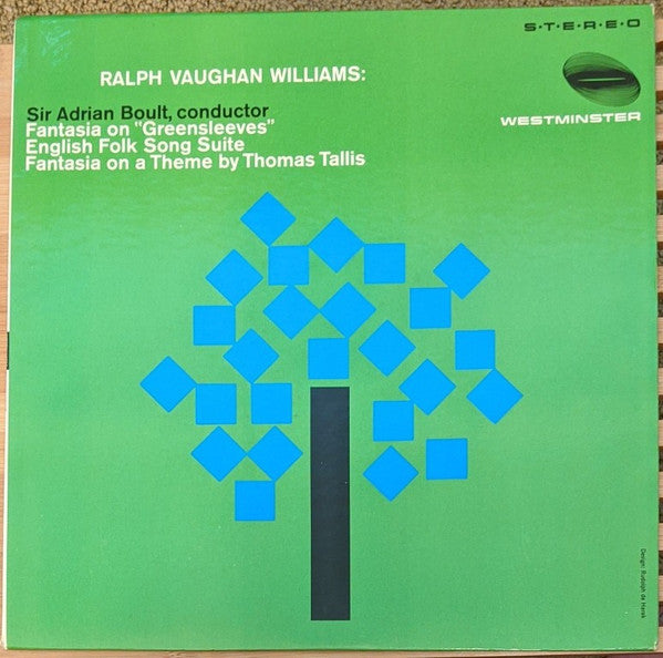 Ralph Vaughan Williams : Sir Adrian Boult : Fantasia On 'Greensleeves' / English Folk Song Suite / Fantasia On A Theme By Thomas Tallis (LP, Album)