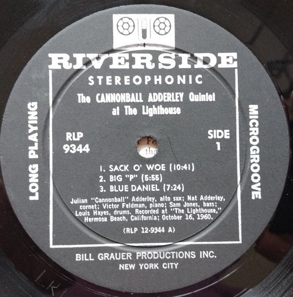 The Cannonball Adderley Quintet : At The Lighthouse (LP, Album)