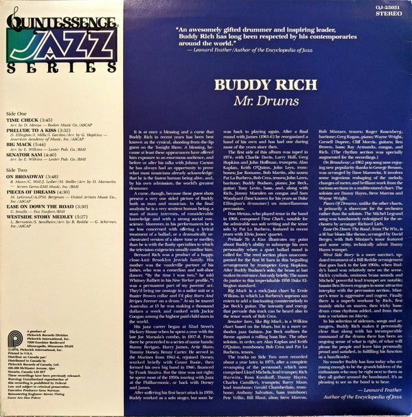 Buddy Rich : Mr. Drums (LP, Comp)