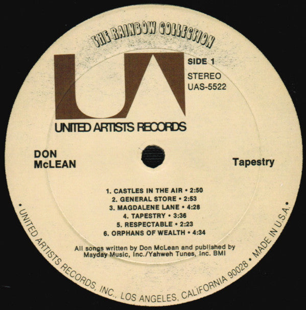 Buy Don McLean Tapestry LP Album RE Online for a great price The Turntable Store