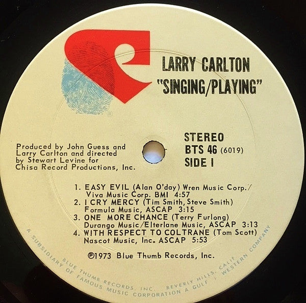 Larry Carlton : Singing / Playing (LP, Album, Ter)