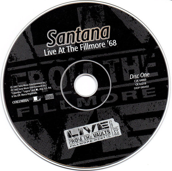 Santana : Live At The Fillmore '68 (2xCD, Album)