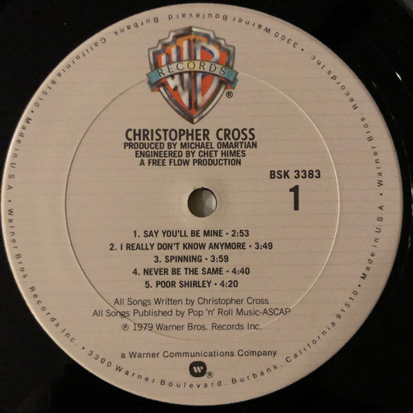 Christopher Cross : Christopher Cross (LP, Album, Club, Col)