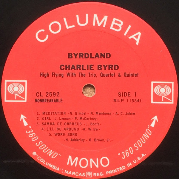 Charlie Byrd : Byrdland (LP, Album, Mono, Pit)