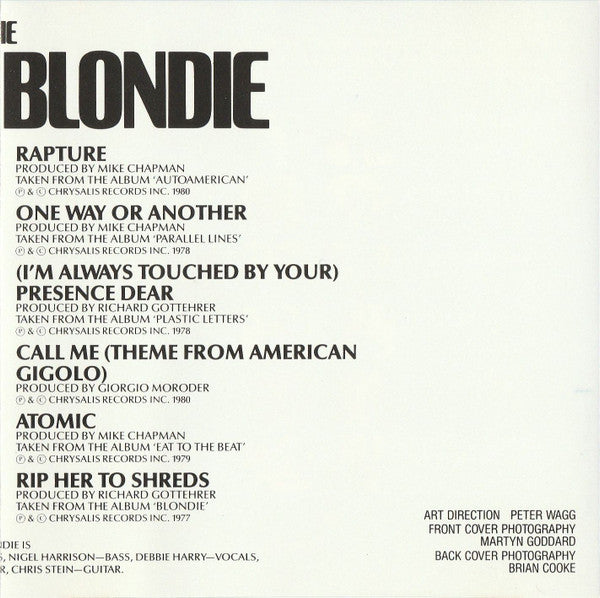 Blondie : The Best Of Blondie (CD, Comp, Club, RE)