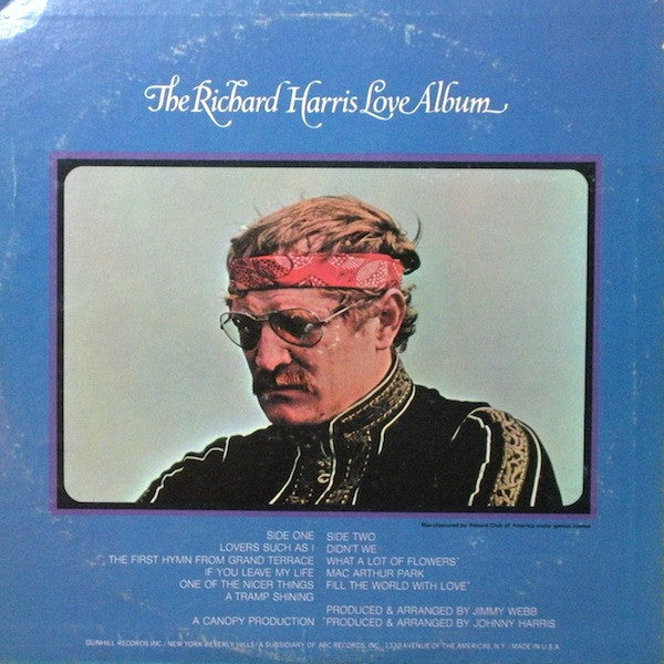 Richard Harris : The Richard Harris Love Album (LP, Album, Comp)