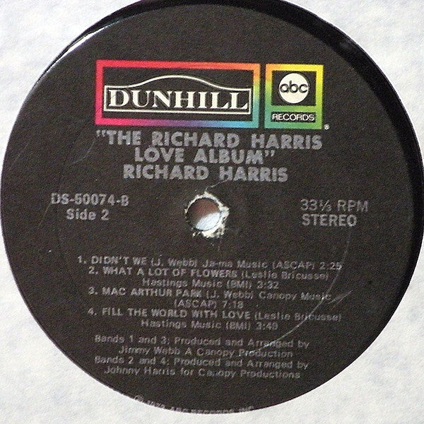 Richard Harris : The Richard Harris Love Album (LP, Album, Comp)