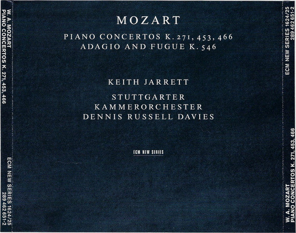 Wolfgang Amadeus Mozart, Keith Jarrett, Stuttgarter Kammerorchester, Dennis Russell Davies : Piano Concertos K. 271, 453, 466 / Adagio And Fugue K. 546 (2xCD, Album)