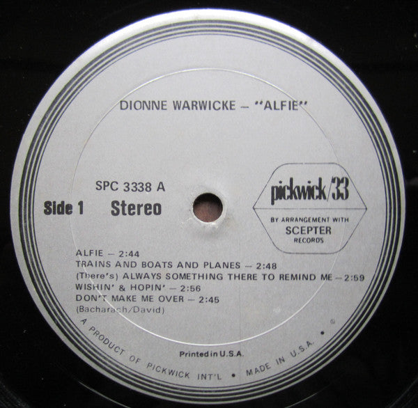 Dionne Warwick : Alfie (LP, Comp)