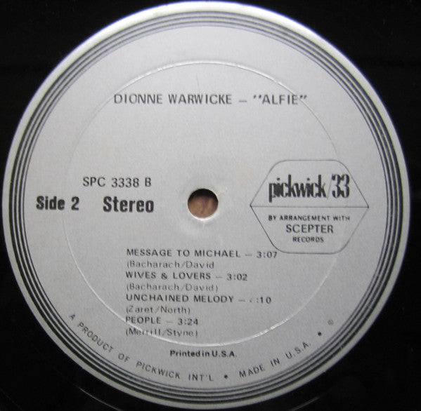 Dionne Warwick : Alfie (LP, Comp)