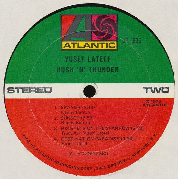 Yusef Lateef : Hush 'N' Thunder (LP, Album, MO)