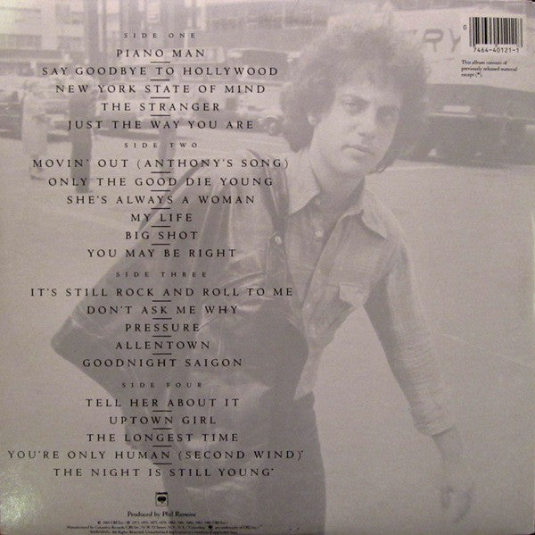 Billy Joel : Greatest Hits Volume I & Volume II (2xLP, Comp, Car)