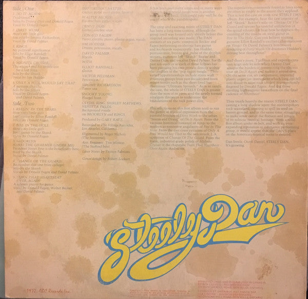 Steely Dan : Can't Buy A Thrill (LP, Album, Gat)