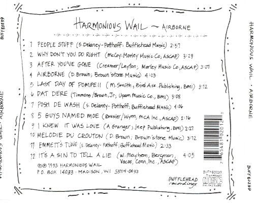 Harmonious Wail : Airborne (CD, Album)