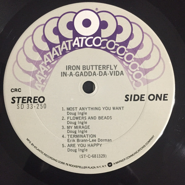 Iron Butterfly : In-A-Gadda-Da-Vida (LP, Album, Club, RP)